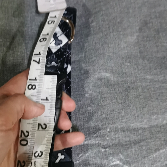 Dog Collar large L  Pet Attire New NWT Bones Grey Gray White Black  New - Picture 5 of 8
